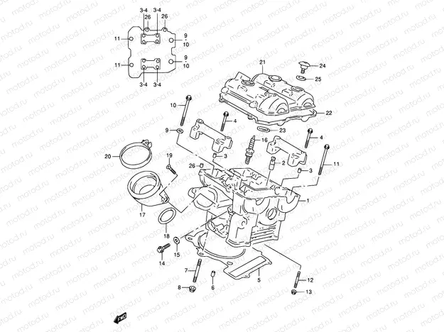 2 - REAR CYLINDER HEAD