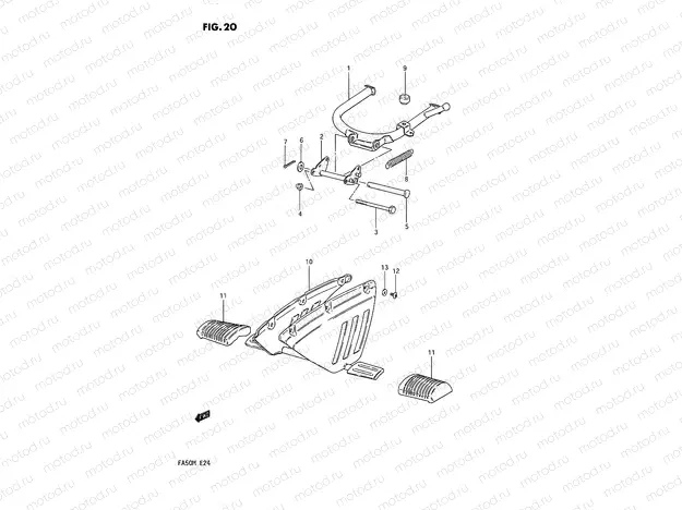 20 - CENTER STAND - FOOTREST