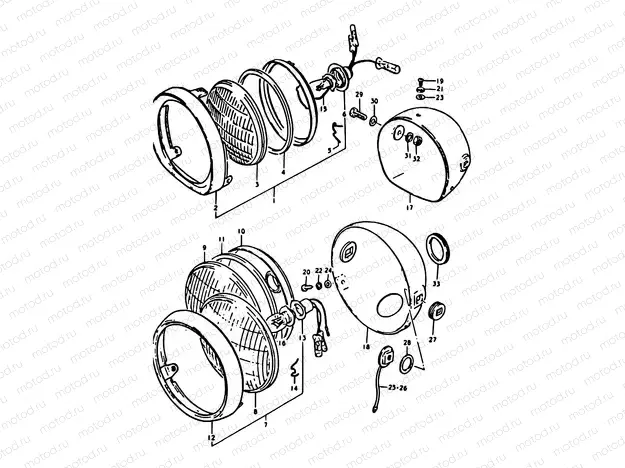 20 - HEADLAMP (A100-4,K,L)