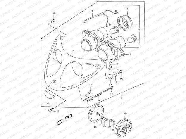 20 - HEADLAMP (MODEL V/W/X/Y)