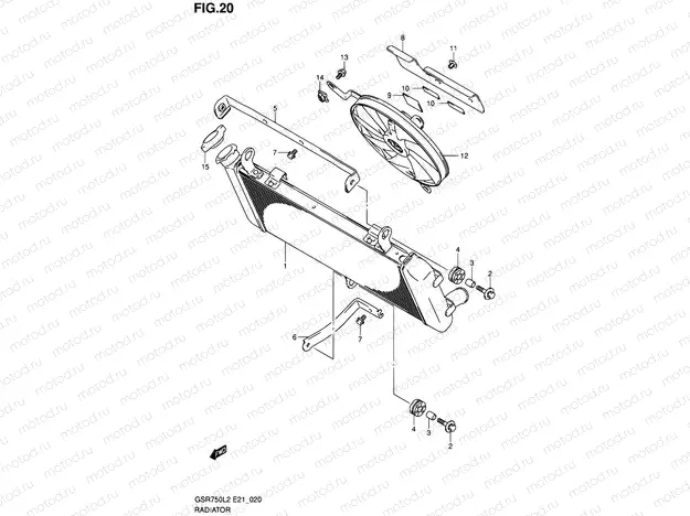 20 - RADIATOR (GSR750UEL2 E21)