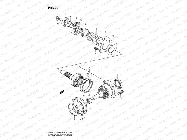 20 - SECONDARY DRIVE GEAR