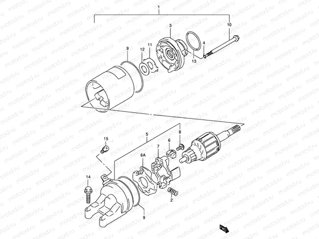 20 - STARTING MOTOR (MODEL W/X/Y)
