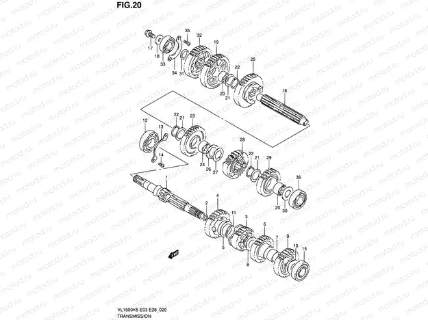20 - TRANSMISSION (MODEL K5)