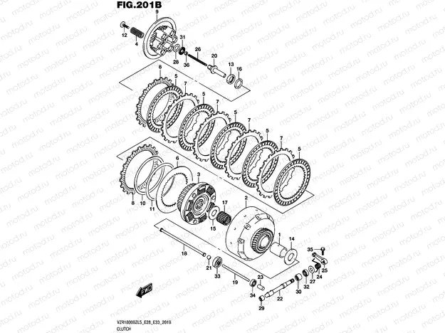 201B - CLUTCH (VZR1800BZL5 E33)