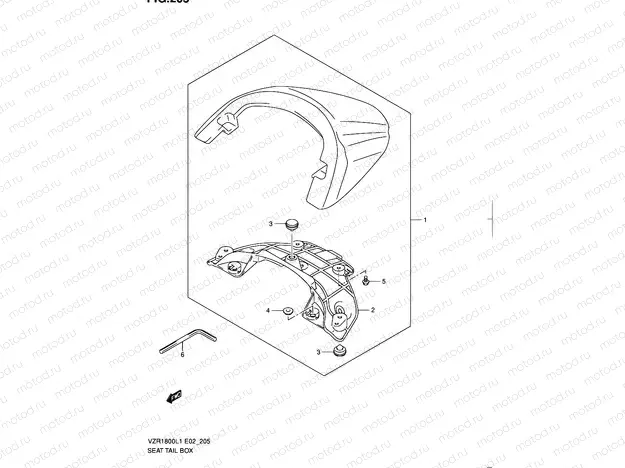 205 - SEAT TAIL BOX (VZR1800ZL1 E02)