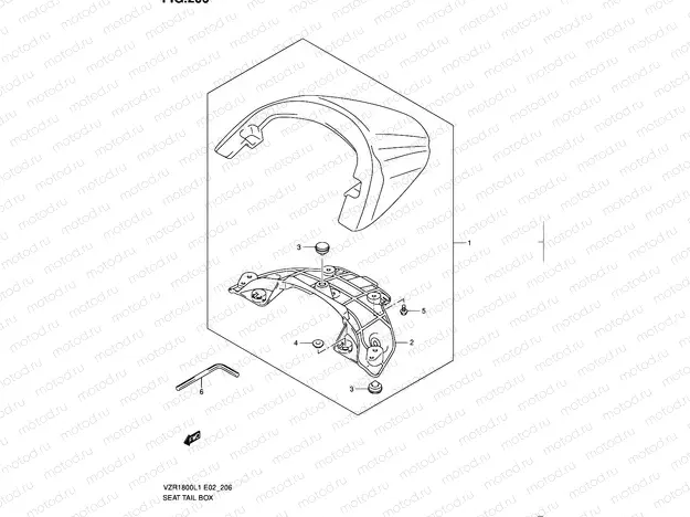 206 - SEAT TAIL BOX (VZR1800ZL1 E19)