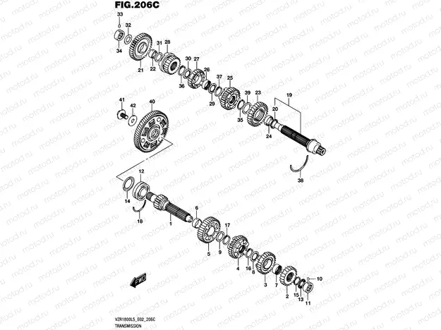 206C - TRANSMISSION (VZR1800UFL5 E19)