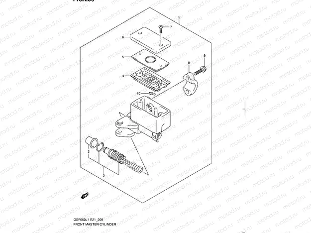 209 - FRONT MASTER CYLINDER (GSF650SL1 E21)
