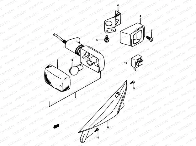 21 - FRONT TURN LAMP (P22)
