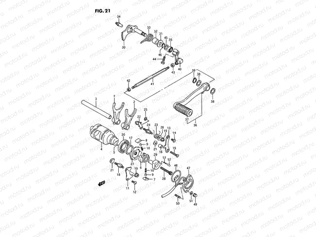 21 - GEAR SHIFTING (MODEL H/J/K/L,MODEL M E01,E39,MODEL N/P E01)