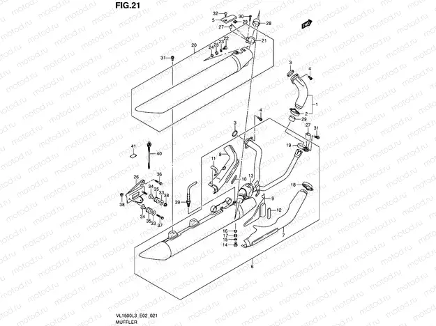 21 - MUFFLER (VL1500L3 E19)