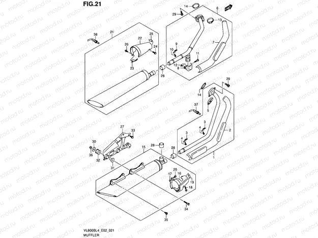 21 - MUFFLER (VL800BL4 E02)