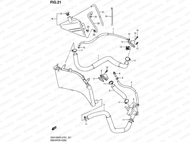 21 - RADIATOR HOSE