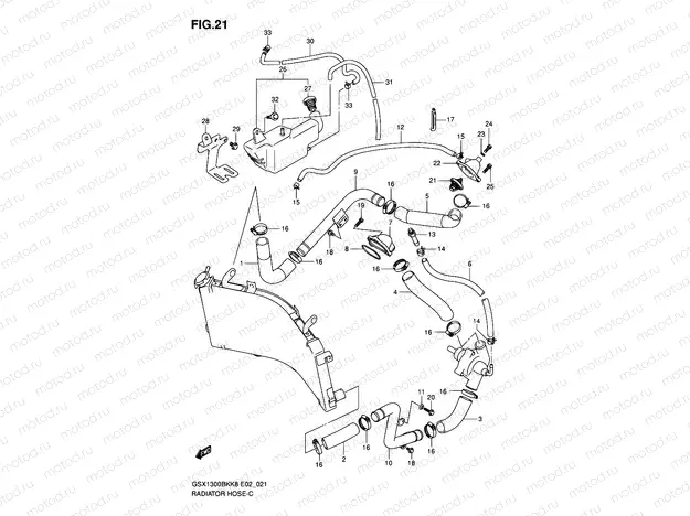 21 - RADIATOR HOSE
