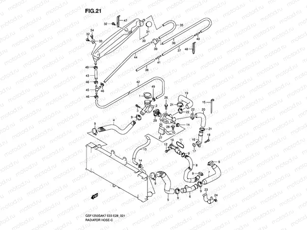 21 - RADIATOR HOSE