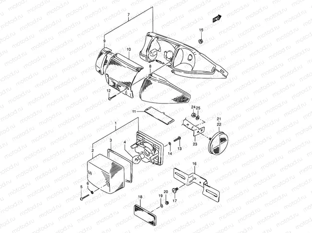 21 - REAR COMBINATION LAMP (E02,E04,E21,E24)
