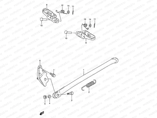 21 - STAND - FOOTREST (MODEL K/L/M/N)