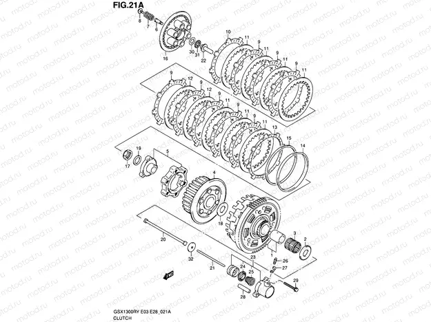 21A - CLUTCH (MODEL K2/K3)