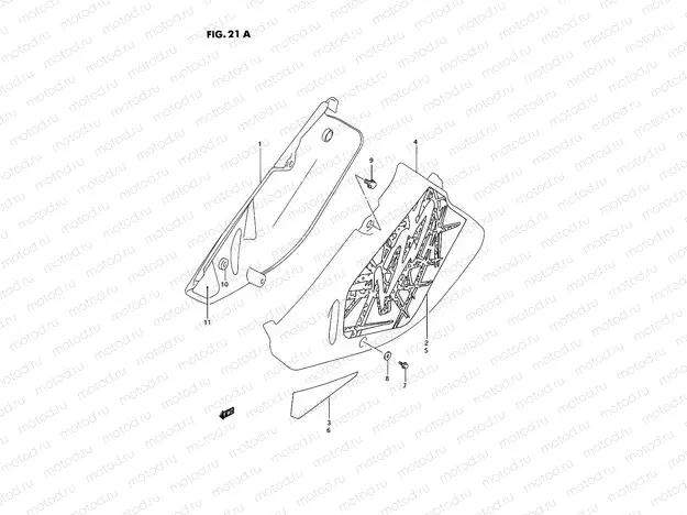 21A - FRAME COVER (MODEL P/R/S)