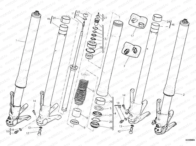 21A - FRONT FORK (2) » FRONT SUSPENSION
