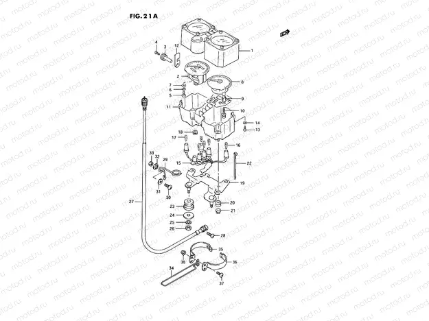 21A - SPEEDOMETER (DR350SHN/SHP/SHR)