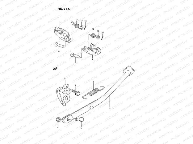 21A - STAND - FOOTREST (MODEL P/R/S/T)