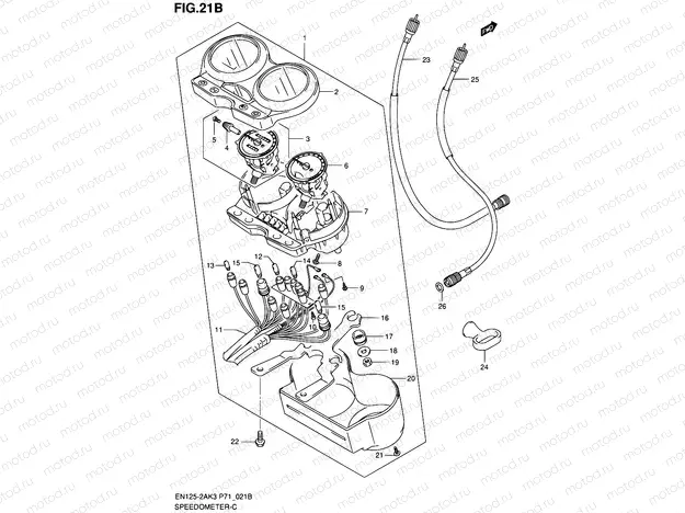 21B - SPEEDOMETER (EN125-2AK8/EN125HUK8)