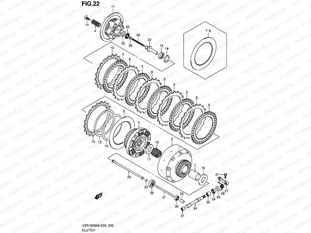 22 - CLUTCH (MODEL K6/K7/K8/K9)