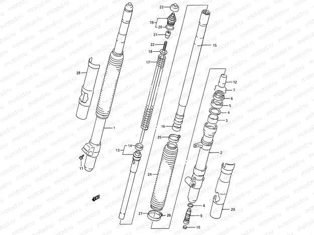 22 - FRONT DAMPER (MODEL K)