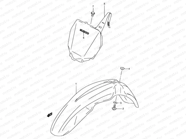 22 - FRONT FENDER (MODEL K1/K2/K3)