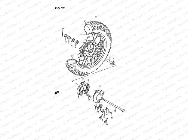 22 - FRONT WHEEL