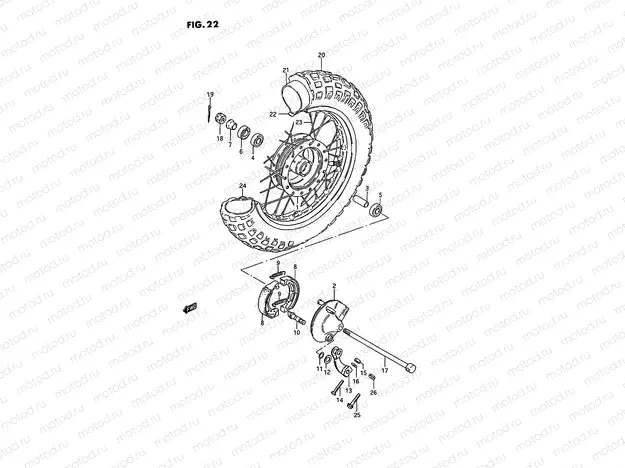 22 - FRONT WHEEL