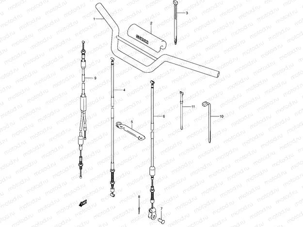 22 - HANDLEBAR - CABLE