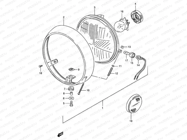 22 - HEADLAMP (E22,E25,E34,E39,E53)