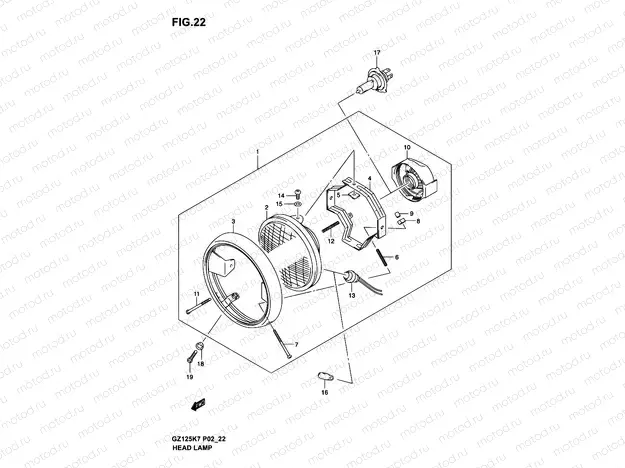 22 - HEADLAMP ( P02)
