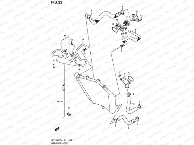 22 - RADIATOR HOSE