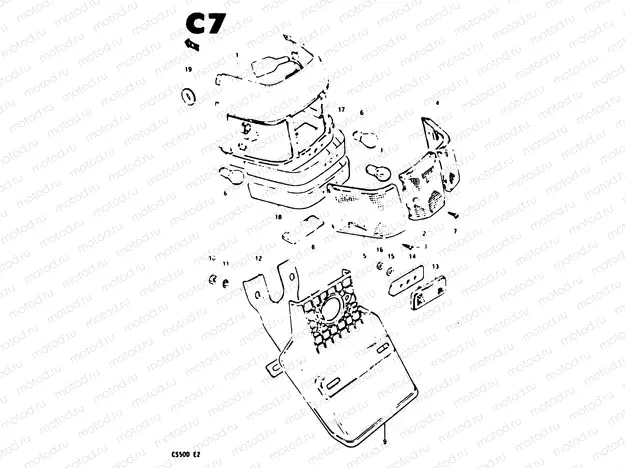 22 - REAR COMBINATION LAMP