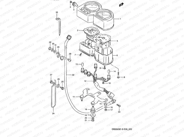 22 - SPEEDOMETER - TACHOMETER (MODEL N/P)