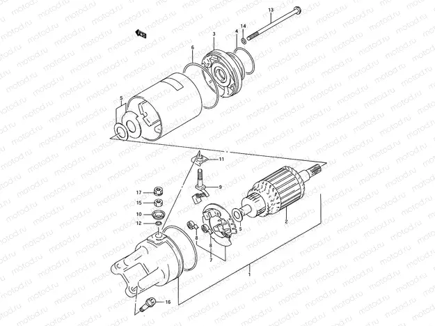 22 - STARTING MOTOR (MODEL N/P)