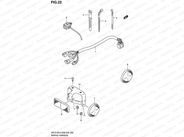 22 - WIRING HARNESS (DR-Z125L2 E28)