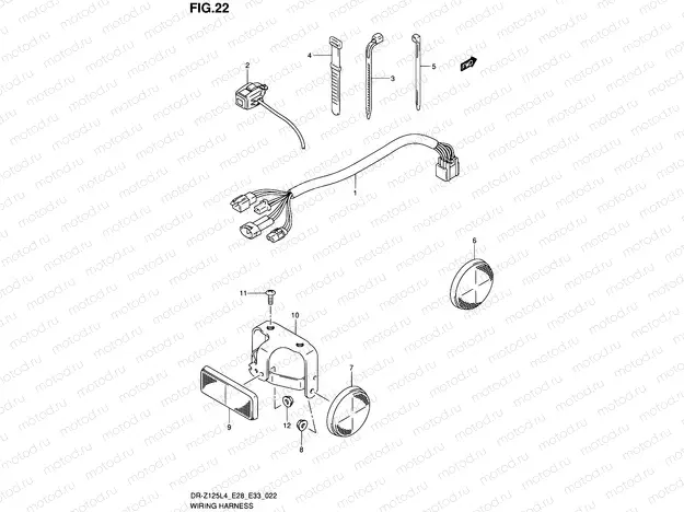 22 - WIRING HARNESS (DR-Z125L4 E28)