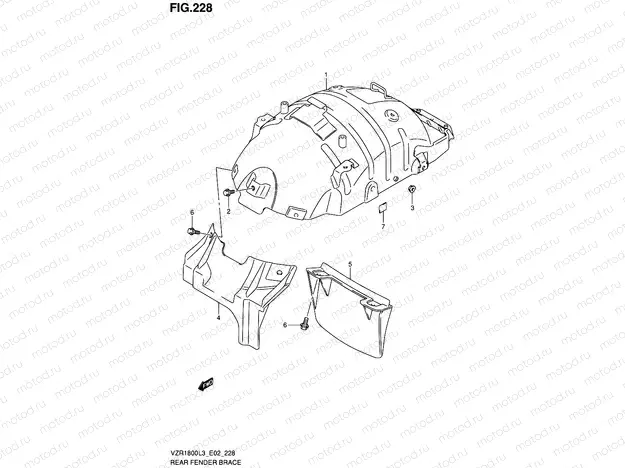 228 - REAR FENDER BRACE