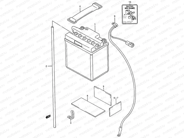 22A - BATTERY (MODEL K/L/M/N/P/R/S/T)