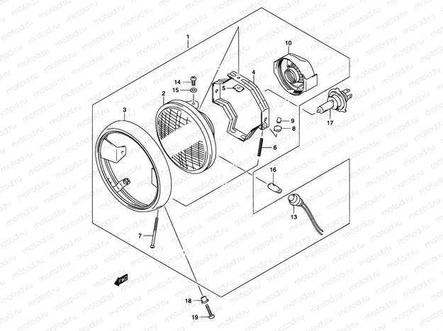 22A - HEADLAMP (MODEL K3 P02)
