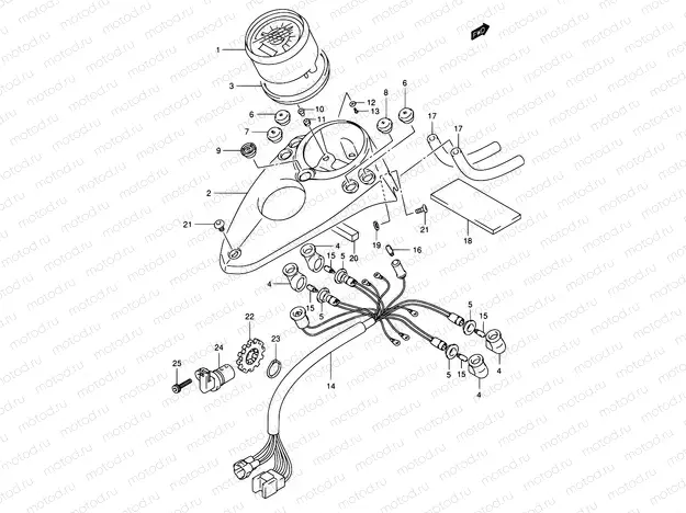 22A - SPEEDOMETER (MODEL K3/K4)