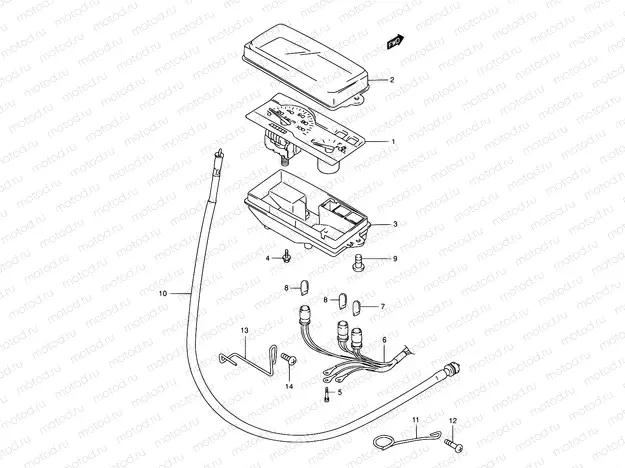 22A - SPEEDOMETER (MODEL T/V/W/X/Y)