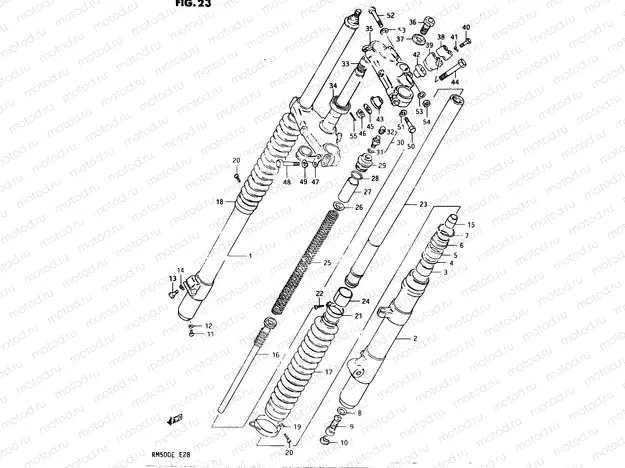 23 - FRONT FORK (MODEL D)
