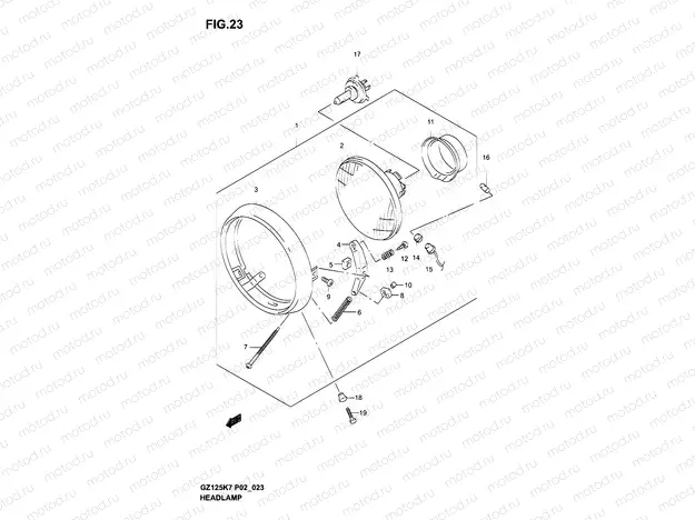 23 - HEADLAMP (P19)