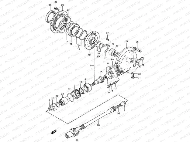 23 - PROPELLER SHAFT - FINAL DRIVE GEAR